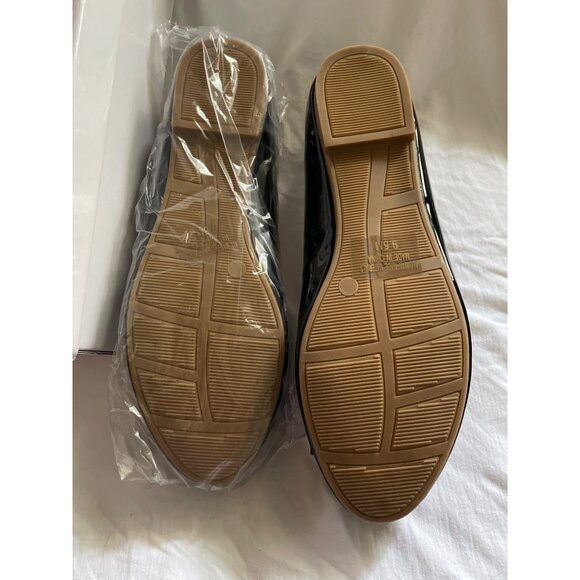 Classique Womens Black Patent Flats With Bow Detail Size 9.5M - Picture 4 of 9